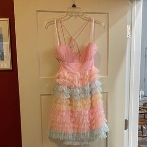 Pastel Ruffled Dress